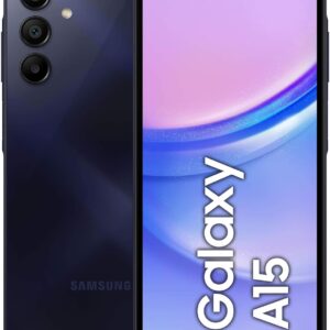 Samsung Galaxy A15, Smartphone Android 14, Display Super AMOLED 6.5″ FHD+, 4GB RAM, 128GB, memoria interna espandibile fino a 1TB, Batteria 5.000 mAh, Blue Black [Versione Italiana]