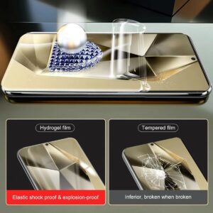2pcs pellicola protettiva idrogel per Samsung Galaxy S24 5G (6.2 Pollici), [Film flessibile] Morbida TPU Protezioni Schermo [Trasparente HD]