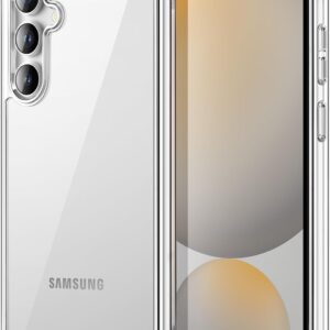 JETech Cover per Samsung Galaxy S24 FE, Anti Ingiallimento Antiurto Paraurti Protettiva Cellulare Custodia, Antigraffio Retro Rigido in PC (Trasparente)