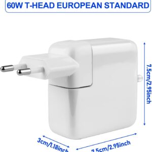 Cavo di ricarica Mac Book 60 W T-Tip, alimentatore T-Tip per Mac Book Air Cavo di ricarica Mac Book Caricatore per Mac Book Air 11 Pollici 13 Pollici – Mid 2012, 2013, 2014, 2015, 2017 2018 Modelli