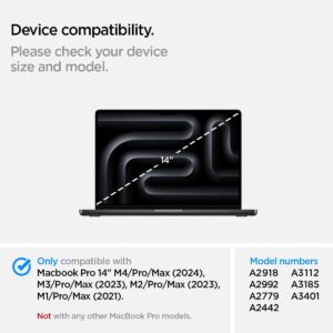 Spigen Cover Urban Fit Compatibile con MacBook Pro 14 pollici M4 / M4 Pro / M4 Max (2024) M3/M2/M1/Pro/Max (2023-2021) – Nero
