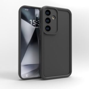 PanXCase Cover per Samsung Galaxy S24 – Custodia Silicone Sottile Elegant Disegni Morbida Leggera, Protezione Fotocamera Antiurto Antigraffio Case (Nero)