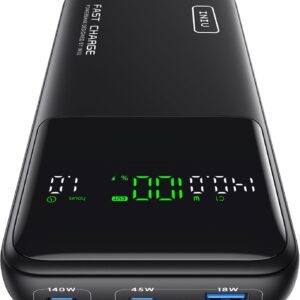 INIU Power Bank, 27000mAh 140W Caricatore Portatile Ricarica Rapida, PD3.1 Batteria Esterna Powerbank Compatibile con MacBook Pro iPhone 16 15 14 Plus Pro Max Galaxy S23 Ultra Steam Deck iPad etc