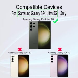 Ibywind 2 Pezzi Vetro Temperato per Samsung Galaxy S24 Ultra 5G 6.8″(Non per Galaxy S24 5G/Galaxy S24 Plus 5G),con 1 Pezzo Pellicola Fotocamera,Pellicola posteriore da 1 pezzo,Anti Graffio