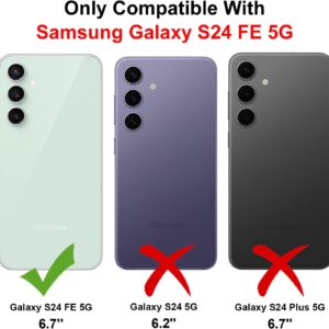Reshias Cover Per Samsung Galaxy S24 FE 5G (non per S24) con 1 Pezzo Vetro Temperato Pellicola Protettiva, Pelle PU e Flip Custodia, Funzione Supporto e Portafoglio Caso (Blu)