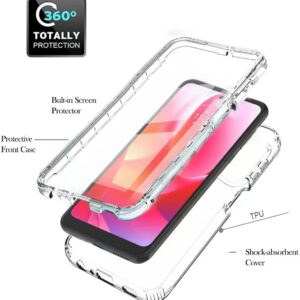 RonRun Cover Samsung Galaxy S24 Ultra 5G Transparent Case con Protezione per Schermo Incorporata, Trasparente AntiGraffio Antiurto Doppia Protettiva Custodia per Galaxy S24 Ultra 5G – Transparent