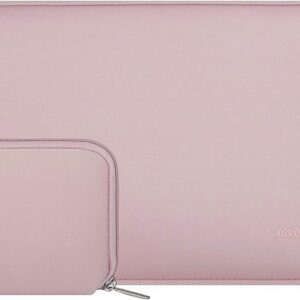 MOSISO Laptop Custodia Compatibile con MacBook Air 13 M3 M2 M1 A2337 A1932 2018-2025/Pro 13 M2 M1 A2338 A2251 A2289 A2159 A1989 A1706,Neoprene Borsa con Piccolo Case, Baby Rosa