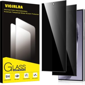 Viojrlra Privacy Pellicola Protettiva per Samsung Galaxy S24 Ultra Vetro Temperato Anti-Spy, Durezza 9H Ultra Resistente Anti Graffio Anti-Impronte Pellicola Prottetiva, Senza Bolle, HD, Pacco da 2