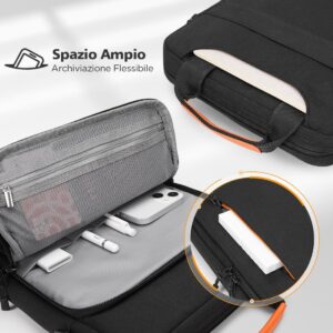 NIDOO 13,3 Pollici Borsa a Tracolla Messenger Porta PC Portatile Protettiva Custodia per 13″ 13.6″ MacBook Air Pro/ 12.9″ iPad Pro/Surface Laptop Go 3/ Surface Pro 9 10 X/XPS 13/ThinkPad Z13 X13 L13