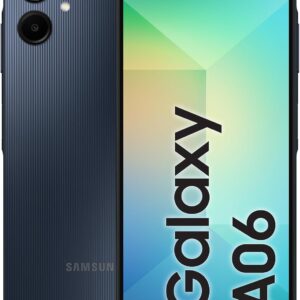 SAMSUNG Galaxy A06 4G LTE Versione Globale SM-A065F/DS, NO NFC, Display 6,7″, Doppia SIM 50MP Doppia Fotocamera Nero (Black), 64GB