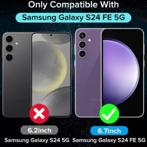 iVoler Cover per Samsung Galaxy S24 Fe 5G (Non per Samsung Galaxy S24), Custodia Trasparente per Assorbimento degli Urti con Paraurti in TPU Morbido, Sottile Morbida in Silicone TPU Protettiva Case