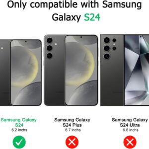 Tobfit Custodia per Samsung Galaxy S24 5G Cover, Custodia in Silicone Liquido Ultra Sottile con Fodera in Morbido Panno in Microfibra, Protezione Cover per Samsung Galaxy S24 5G (Blu navy)