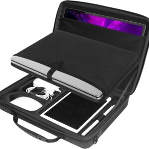 Smatree Valigetta Custodia Rigida, Compatibile per 13-13,3 pollice 14pollice MacBook Pro 2023 2021 2020 2018/ MacBook Air / 13,5″ Surface Laptop 4/3/2, Borsa a Tracolla, antiurto, Conservazione, Nero