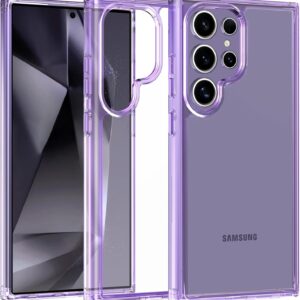 Wiaocit Cover per Samsung Galaxy S24 Ultra 5G, Anti Ingiallimento Protezione Custodia con Antiurto, Anti-Graffio e Retro Rigida in PC Custodia per Telefono Accessori per S24 Ultra, Viola