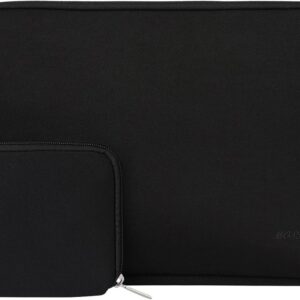 MOSISO Laptop Custodia Compatibile con MacBook Air 13 M3 M2 M1 A2337 A1932 2018-2025/Pro 13 M2 M1 A2338 A2251 A2289 A2159 A1989 A1706,Neoprene Borsa con Piccolo Case, Nero