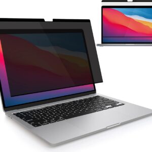 MyGadget Pellicola Privacy per Apple MacBook Pro 13 Inch (2016-2022, M1, M2) | MacBook Air 13 (2018-2021, M1) – Filtro Oscurante Magnetico Film Anti Spia