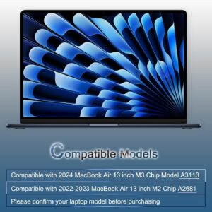 MasiBloom® Pellicola proteggi schermo per Apple MacBook Air 13,6″ (2024/2022, M3/M2) ad alta definizione filtro antigraffio accessorio per laptop