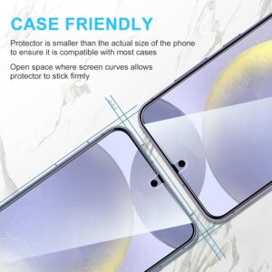 Phoona Vetro Temperato per Samsung Galaxy S24 5G, 2 Pezzi Pellicola Protettiva per Samsung S24, Durezza 9H, Anti Graffio, Anti-Impronte, Senza Bolle(6,2 pollici)