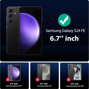 QsmQam 3 Pezzi Vetro Temperato per Samsung Galaxy S24 FE e 3 Pezzi Pellicola Fotocamera, Pellicola Prottetiva Anti Graffio, Durezza 9H, Vetro Protettivo per Samsung Galaxy S24 FE