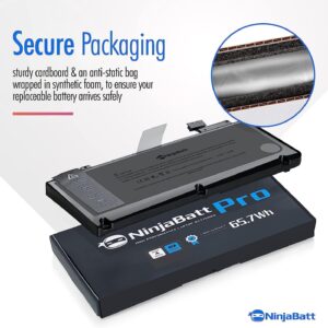 NinjaBatt batteria A1278 A1322 per MacBook Pro 13″ [2009 2010 2011 2012 Years] – High Performance [76.56Wh/11.6V]