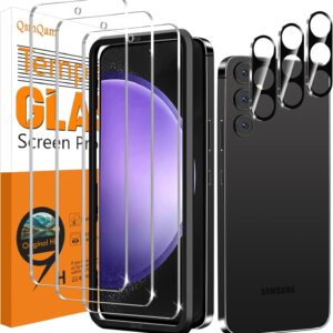 QsmQam 3 Pezzi Vetro Temperato per Samsung Galaxy S24 FE e 3 Pezzi Pellicola Fotocamera, Pellicola Prottetiva Anti Graffio, Durezza 9H, Vetro Protettivo per Samsung Galaxy S24 FE