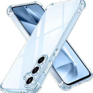 iVoler Cover per Samsung Galaxy S24 Fe 5G (Non per Samsung Galaxy S24), Custodia Trasparente per Assorbimento degli Urti con Paraurti in TPU Morbido, Sottile Morbida in Silicone TPU Protettiva Case