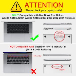 FINTIE Custodia Compatibile con MacBook Pro 16″ (2024-2021) M4 M3 M2 M1 Pro/Max – Antiurto Robusto Case con Bordo in TPU Cover, Transparent