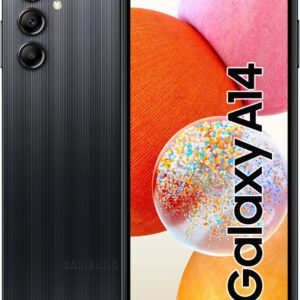 Samsung Galaxy A14 Smartphone Android, Display LCD FHD+ 6.6″, 4GB RAM, 128GB Memoria interna espandibile, Batteria 5.000 mAh, Nero (Black) [Versione italiana]