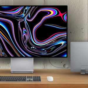 Psitek Supporto Verticale in Alluminio per Laptop Doppio, Larghezza dello Slot Regolabile 12-36mm, Salvaspazio per MacBook e Laptop