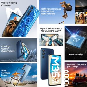 SAMSUNG Galaxy M35 5G 6GB/128GB Blu (Dark Blue) Doppia SIM SM-M356B
