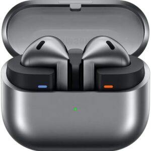Samsung Galaxy Buds3 Auricolari open type True Wireless, Cancellazione adattiva del rumore, Audio Hi-Fi 360 immersivo, Batteria a lunga durata, Impermeabilità IP57, Silver 2024 [Versione Italiana]
