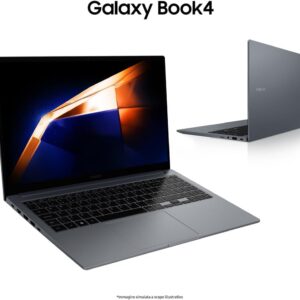 Samsung Galaxy Book4, Intel® Core™ 5 Processor, 16GB RAM, 512GB, Laptop 15.6″ LED IPS Full HD, Windows 11 Home, Gray [Versione Italiana]