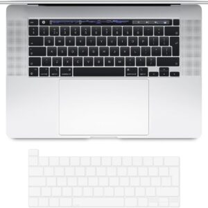 elago Cover Premium per Tastiera Ultra Sottile in TPU Compatibile con MacBook Pro M2 M1 13″ [A2338 A2289 A2251] / MacBook Pro 16″ 2020 2019 [A2141] con Touch ID (Layout UK/EU)