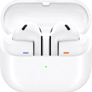 Samsung Galaxy Buds3 – Cuffie Bluetooth senza fili, Cancelling Active Noise Cancelling (ANC), cancellazione adattiva del rumore, cuffie in-ear con audio 360, colore: Bianco