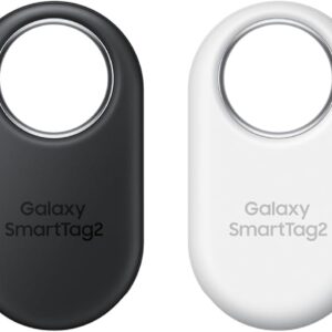 Samsung Galaxy SmartTag2 (4 Pezzi) Localizzatore Bluetooth con Modalità Smarrito, Design compatto, Batteria a lunga durata, Resistenza IP67, Black e White 2023