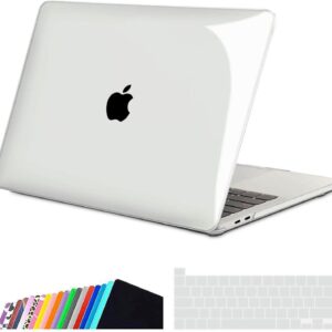 iNeseon Custodia Compatibile con 2016-2022 Macbook Pro 13 A2338(M1 M2) A2289 A2251 A2159 A1706 A1989, Cover Protettiva in Plastica Rigida e Cover Tastiera EU per Macbook Pro 13, Trasparente