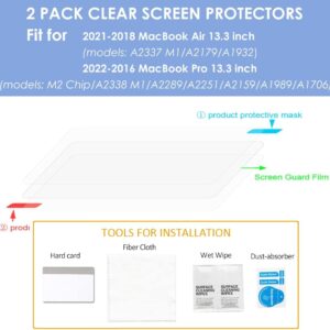 ProElife – Confezione da 2 pellicole proteggi schermo per MacBook Air 2020-2018 da 13″ e MacBook Pro 2020-2016 da 13″ (cristallino)