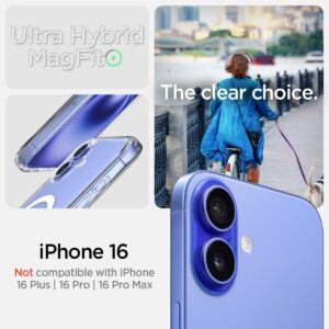 Spigen Cover Ultra Hybrid MagFit Compatibile con iPhone 16 – Clear White