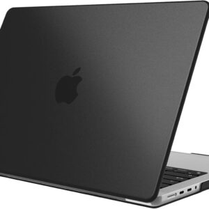 FINTIE Custodia Compatibile con MacBook PRO 14″ (2024-2021) M4 M3 M2 M1 PRO/Max – Cover Rigida Protettivo Guscio Case, Nero Frosted