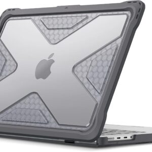 FINTIE Custodia Compatibile con MacBook Pro 14″ (2024-2021) M4 M3 M2 M1 Pro/Max – Antiurto Robusto Case Rigido Cover con TPU Protezione, Grigio