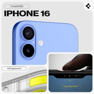 Spigen Cover Tough Armor (AI) Compatibile con iPhone 16 – Nero