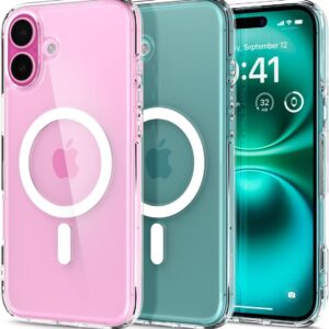 Spigen Cover Ultra Hybrid MagFit Compatibile con iPhone 16 – Clear White