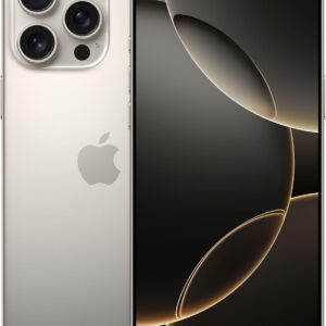 Apple iPhone 16 Pro Max 256 GB: Telefono 5G con Controllo fotocamera, Dolby Vision 4K a 120 fps e un’autonomia senza precedenti. Compatibile con AirPods; Titanio naturale