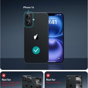 ESR Cover per iPhone 16, Controllo della fotocamera, Compatibile con MagSafe, Protezione antiurto di livello militare, Custodia magnetica e ibrida, Classic (HaloLock), Trasparente