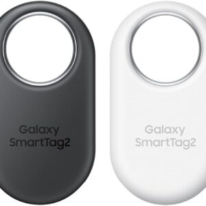 Samsung Galaxy SmartTag2 (4 Pezzi) Localizzatore Bluetooth con Modalità Smarrito, Design compatto, Batteria a lunga durata, Resistenza IP67, Black e White 2023