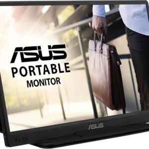 ASUS ZenScreen Monitor Portatile 15.6” 1080P FHD (MB166C), Monitor da viaggio IPS USB-C, Anti-sfarfallio, Filtro Luce Blu, Smart Cover, Monitor Esterno per Laptop e Macbook