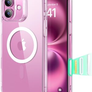 ESR Cover per iPhone 16, Controllo della fotocamera, Compatibile con MagSafe, Protezione antiurto di livello militare, Custodia magnetica e ibrida, Classic (HaloLock), Trasparente