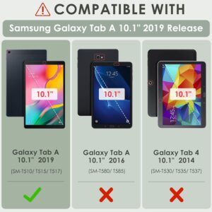 KATUMO Cover per Samsung Galaxy Tab A 10.1 Pollici 2019 (SM-T510/T515) Ultra Sottile Smart 360° Angoli di Visione Multipla Nuova Smart Pelle PU Custodia (nero)