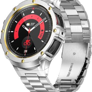 Cinturino in metallo in acciaio inox, compatibile con cinturini Apple Watch iWatch serie 7, 6, 5, 4, 3, 2, 1, SE, Suplink