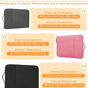 Enloffi Custodia Borsa 13 Pollici Custodia per Laptop Impermeabile Antiurto Caso Protettiva Compatibile con MacBook Pro/Air M1/M2 HP Dell Asus Lenovo Borsa da Trasporto con Tasca Accessoria, Nero